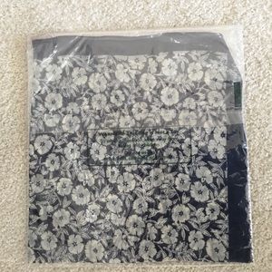 Coldwater Creek floral scarf, blue, about 17.5 inch square, NWT